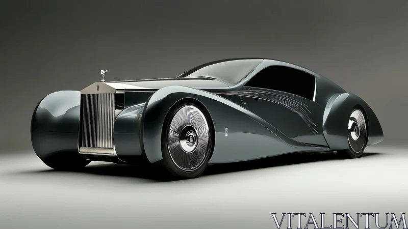 Streamlined luxury coupe blends retro curves with futurism.