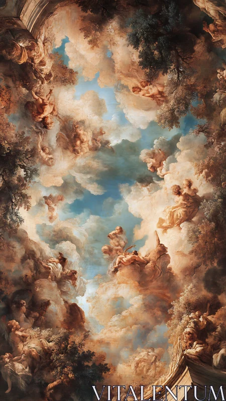 Heavenly baroque ceiling unites swirling clouds and radiant gods
