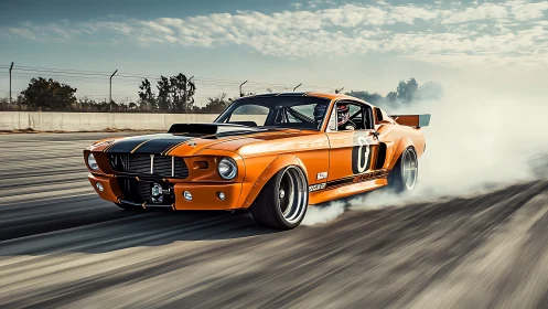 Photorealistic drift car study with dynamic motion blur effects.