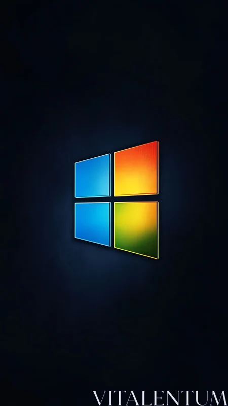 Floating color panes quietly glow in a deep digital void