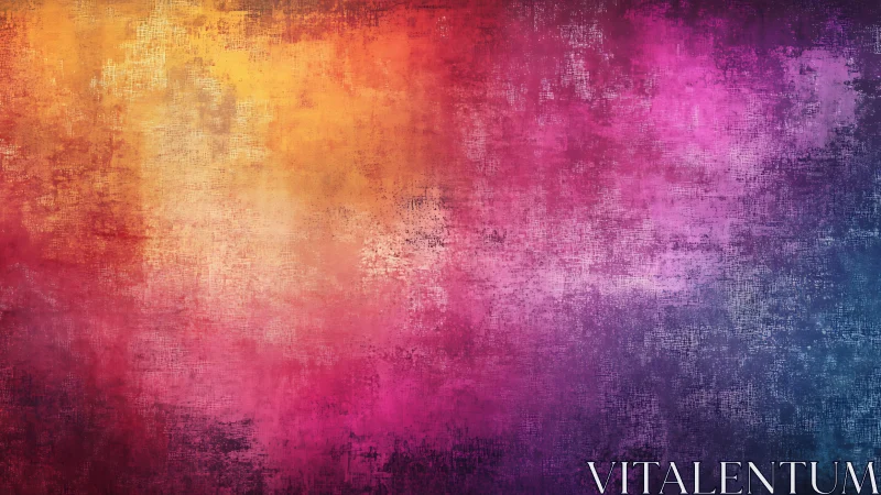 Sunset spectrum drifts across textured abstract horizon.