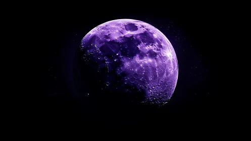 Ultraviolet-lit lunar hemisphere reveals crater-rich topography