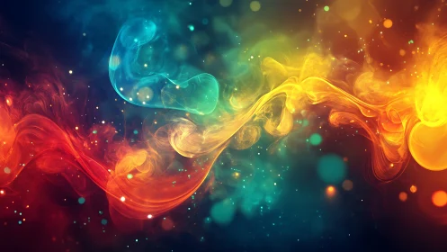 Luminous Energy Waves Flowing Through Vibrant Color Spectrum