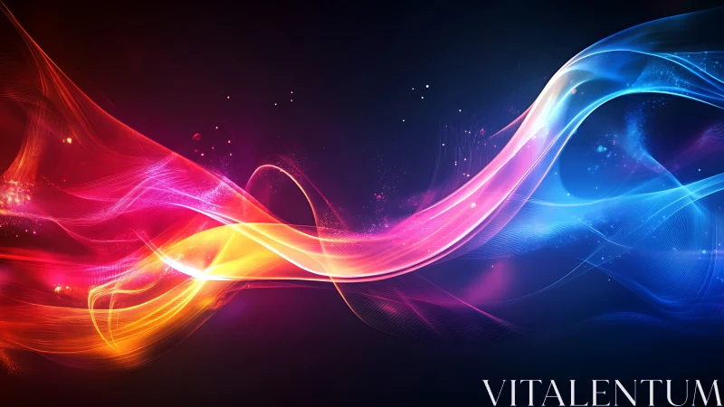 Colorful light waves dancing across a dreamy night sky.