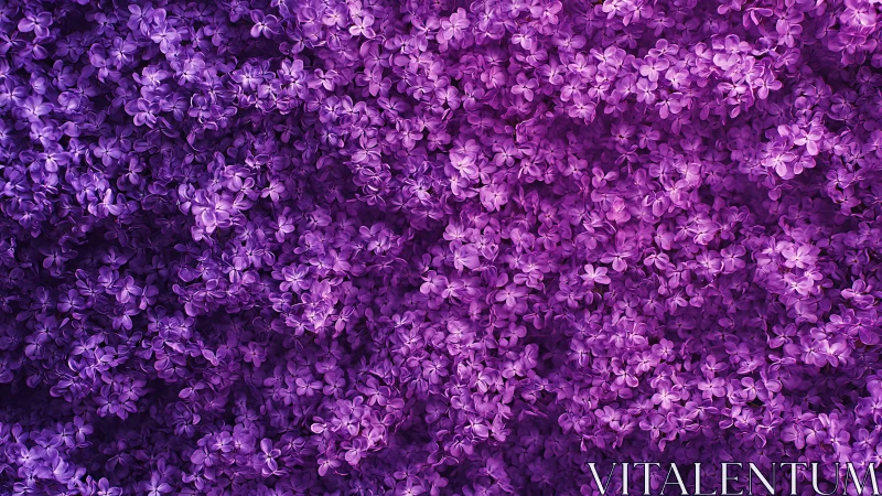 Lilac flower carpet forms dense violet gradient field.