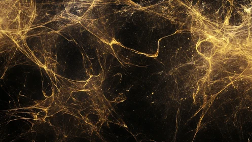 Golden light strands dance gently across a deep night sky