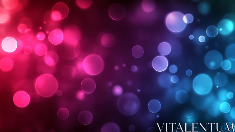 Glowing pink and blue bokeh lights in a dreamy soft blur.