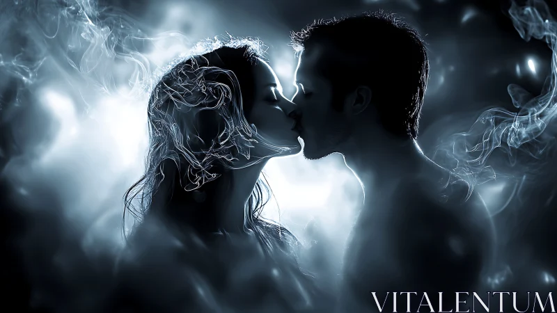 Ethereal Silhouettes Converge in Luminous Void.