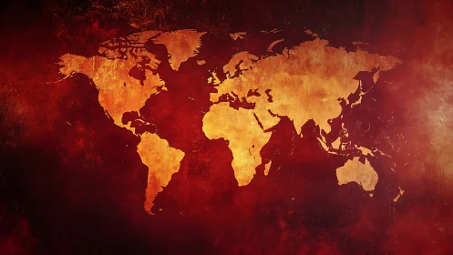 Global Cartographic Visualization with Chromatic Thermal Gradient Matrix.