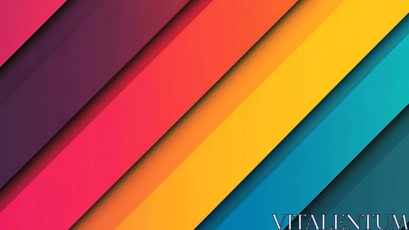 Diagonal multicolor bands on gradient geometric background.