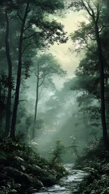 Emerald Cathedral: Where Mist Breathes Through Ancient Timber.