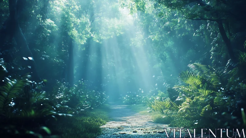 Volumetric Godrays Through Temperate Rainforest Canopy