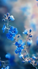 Luminous Forget-Me-Nots Dancing Through Dreamy Soft Focus