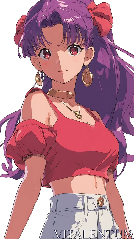 Chromatic anime portrait with high-key cel-shaded rendering.