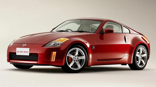 Sleek red sports coupe ready for relaxed weekend drives.