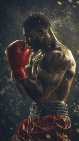 Warrior's Focus: Golden Dust & Crimson Resolve