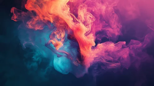 Bilateral neon ink diffusion forms turbulent, volumetric color plumes