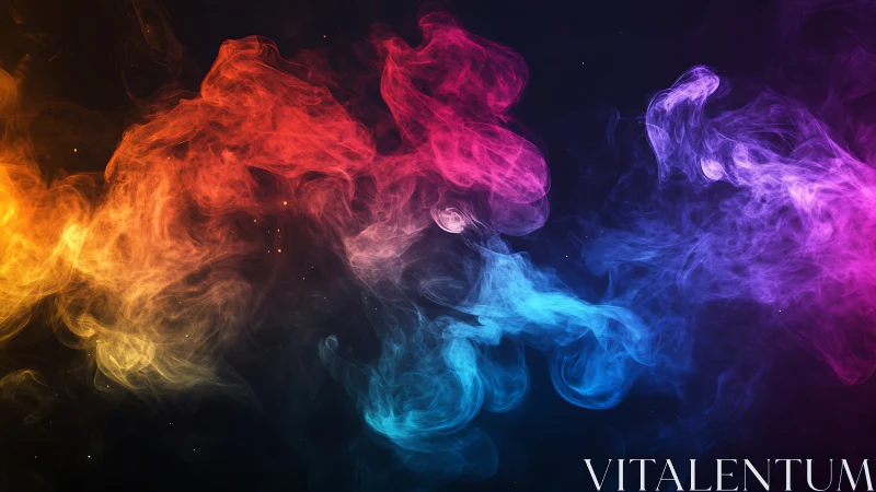 Chromatic nebulae collide in swirling spectral smoke dance.