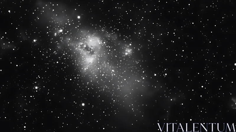 Stellar nebula cloud drifting through dense night stars.