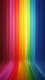 Vertical spectrum bands forming a flowing rainbow field.