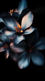 Luminous Floral Composition with Dramatic Chiaroscuro Petals.