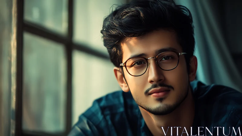 Softly illuminated male portrait uses shallow depth of field