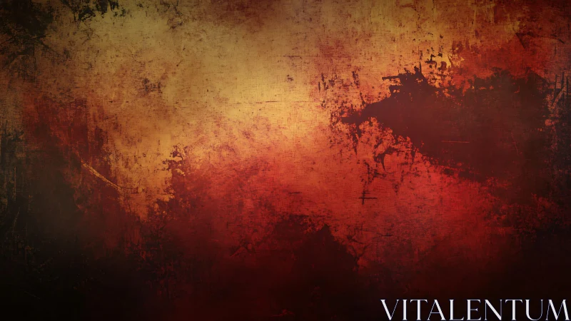 Grunge Abstract Red and Gold Texture Background Art.