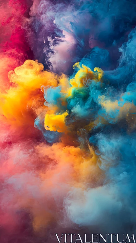 Colorful cloudburst of dreamy swirling paint and light.
