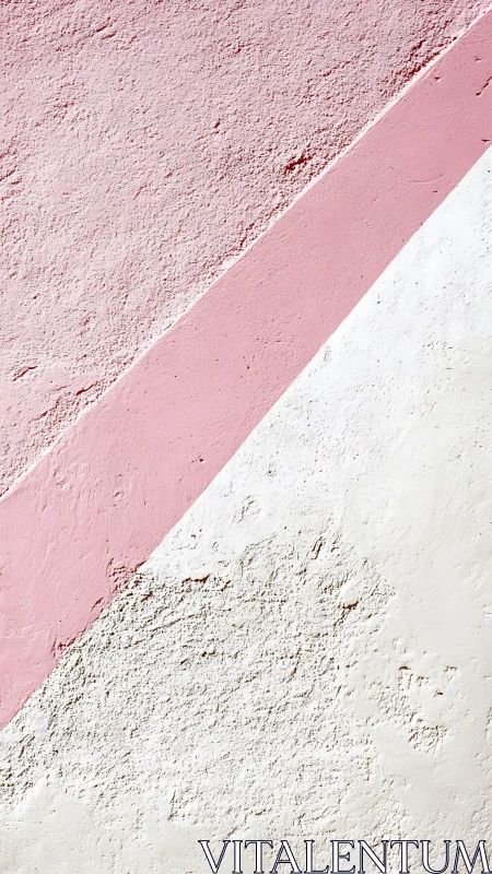 Diagonal pastel stucco wall study with tri-tone surface planes