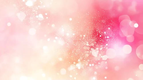 Soft Pink and Peach Bokeh Background with Glitter Effect.