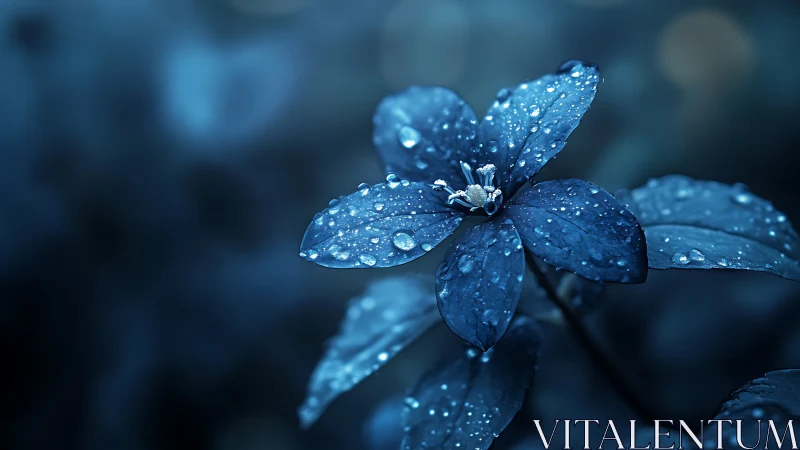 Hydrophobic Petals with Spherical Water Droplets.