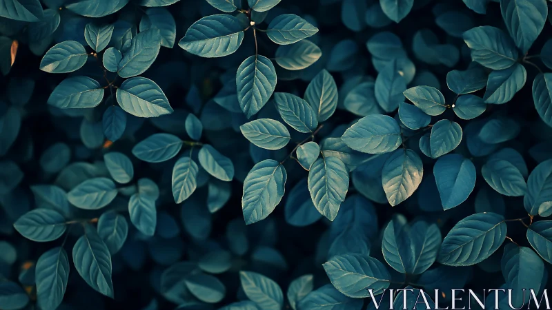 Macro foliage array under cool cinematic color grading.