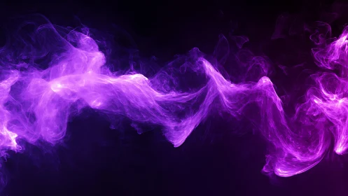 Violet plasma-like smoke forms irregular wave across black field