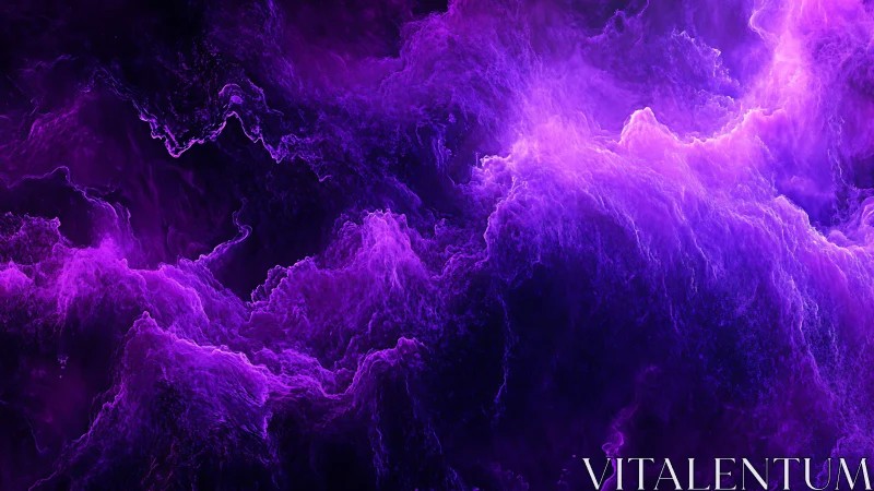 Violet nebular plasma clouds with high contrast lighting.