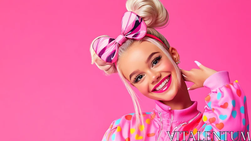 Playful Spirit Radiates Joy in Vibrant Pink Style.