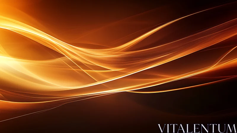 Abstract curved light patterns flow across dark background