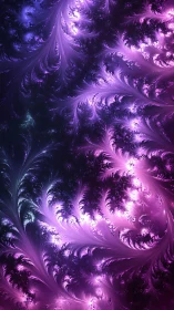 Violet fractal plumes forming luminous cosmic currents.