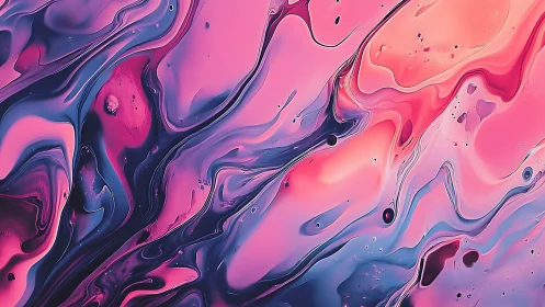 Fluid pink and violet abstract gradient flows across canvas