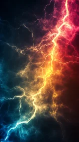 Electric energy splits cool and warm nebula clouds apart.