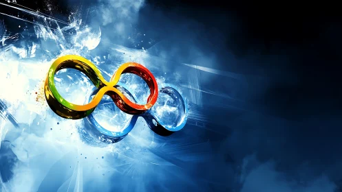 Chromatic Ring Composite with Fluid Dynamics in Volumetric Cloud Environment