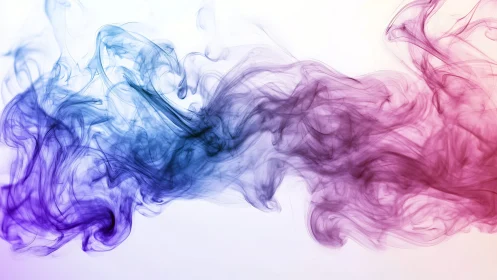 Color-gradient ink smoke plumes in soft minimal backdrop.