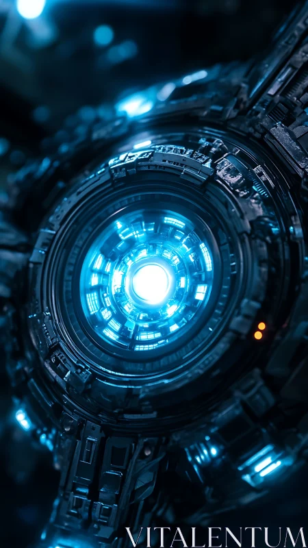 Starforged quantum core humming in electric blue orbit.