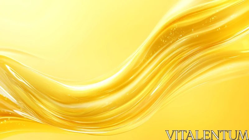 Abstract golden wave background with fluid, glossy style.