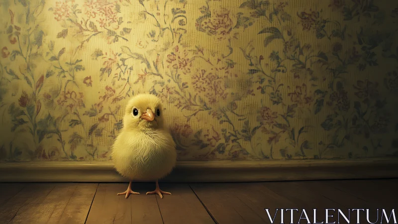 Fluffy Little Chick in Vintage Charm.