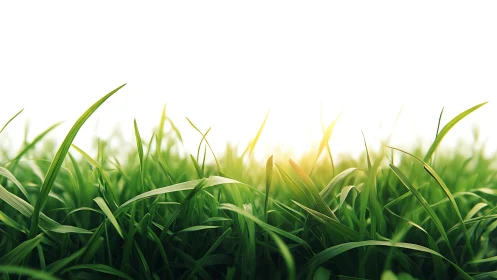 Sunlit grass blades create fresh minimalist landscape