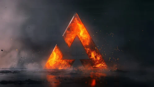 Flaming Triangular Structure in Dark Void.