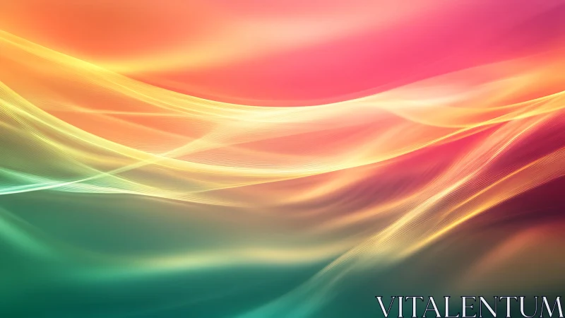 Colorful gradient waves with smooth flowing light ribbons.