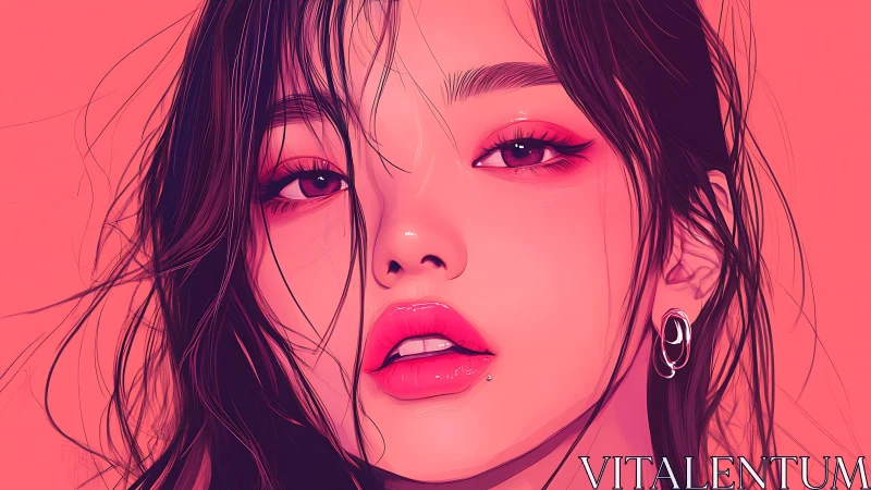 Velvet neon gaze leans into the camera and quietly glows