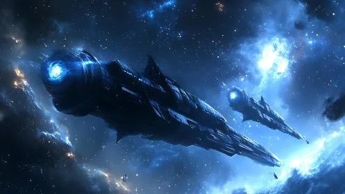 Deep-space capital starships with energized fusion drives