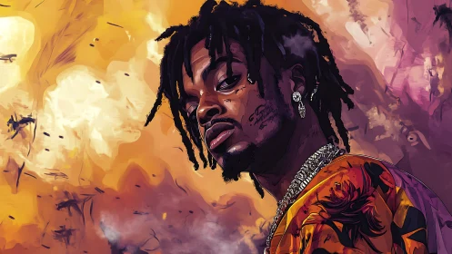 Bold portrait glows with rich color, style, and quiet power